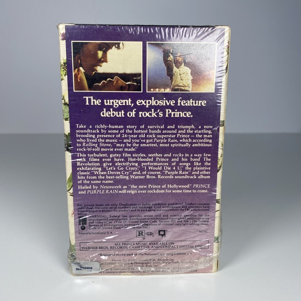 Purple Rain (Betamax, 1984) Prince Music Drama Beta *NOT VHS* Rare - Picture 9 of 11